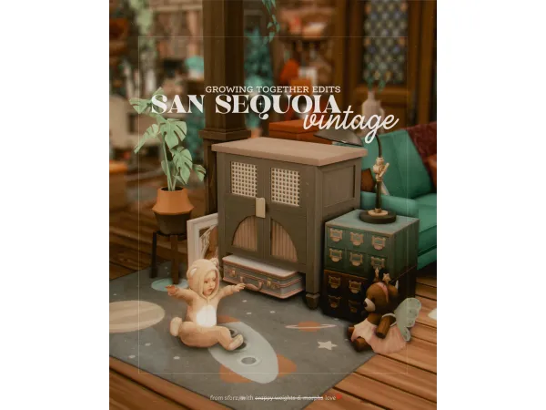 Maxis Match san sequoia vintage growing together object edits by sforzinda - The Sims 4 Custom Content