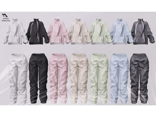 Alpha ZAO_230323 TopBottom Fem by ZAO - The Sims 4 Custom Content