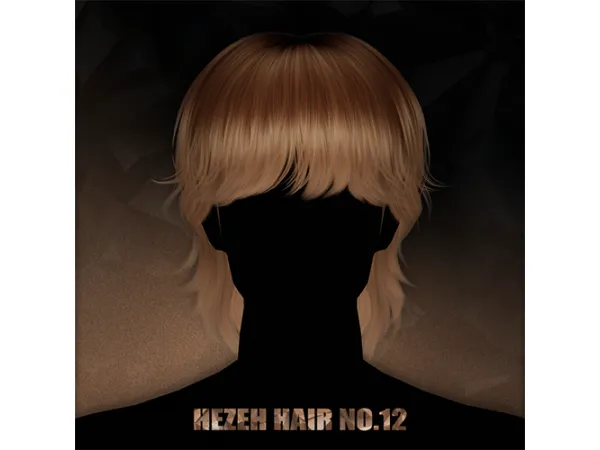 Alpha [Hezeh]Hair_No12 - The Sims 4 Custom Content