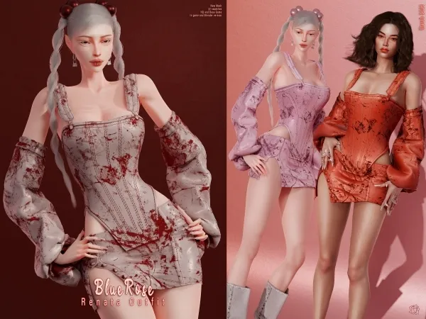 Alpha Renata Outfit brsims - The Sims 4 Custom Content