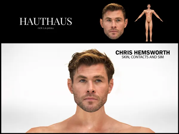 Alpha Chris Hemsworth Skin and Sim for (Super Real) by Hauthaus - The Sims 4 Custom Content