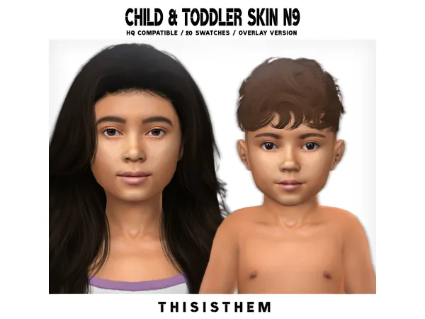 Alpha Child Toddler Skin N9 by ThisIsThem - The Sims 4 Custom Content