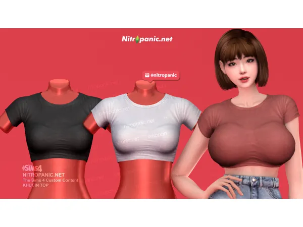 Alpha KHUCIN TOP by nitropanic - The Sims 4 Custom Content