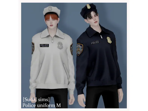 Alpha [sudal] Police uniform M sims by sudal - The Sims 4 Custom Content