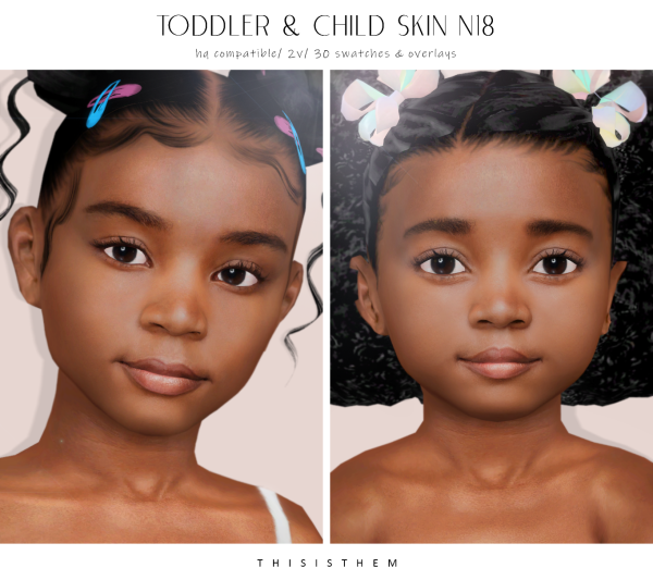 Alpha Toddler Child Skins Sims by thisisthem - The Sims 4 Custom Content