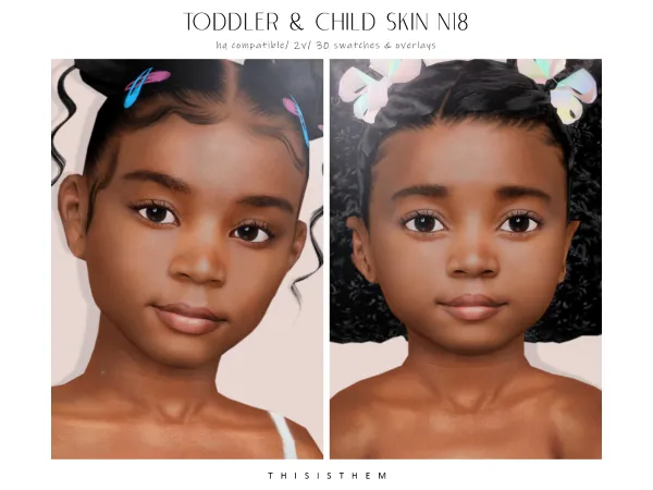 Alpha Toddler Child Skins Sims by ThisIsThem - The Sims 4 Custom Content