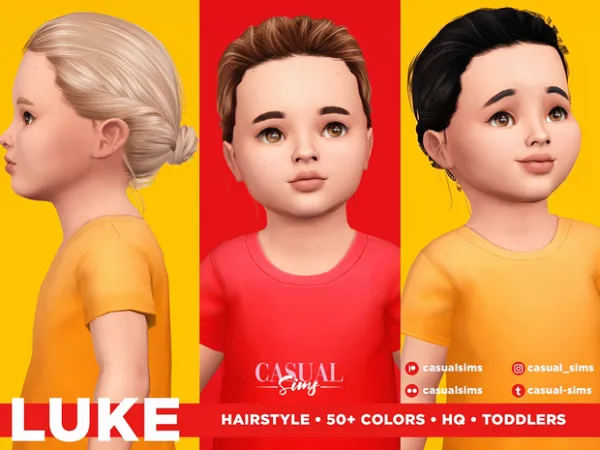 Alpha Luke Hairstyle for Toddlers by casualsims - The Sims 4 Custom Content