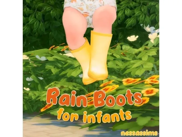 Maxis Match Rain boots for infants - The Sims 4 Custom Content