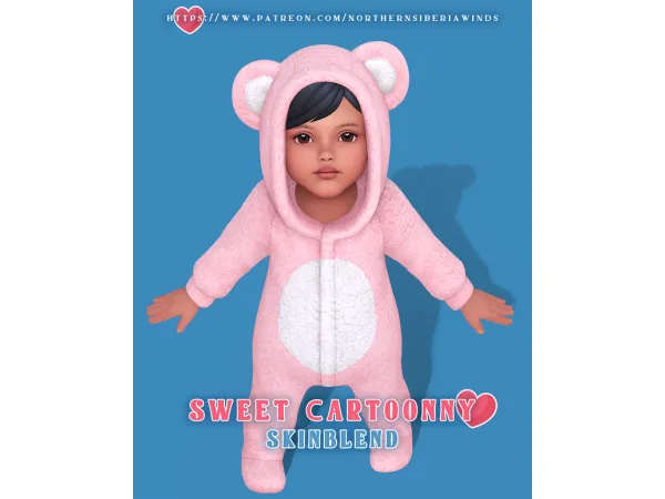 Maxis Match SWEET СARTOONNY SKINBLEND by northernsiberiawinds - The Sims 4 Custom Content