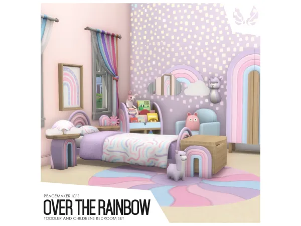 Maxis Match Over the Rainbow A Child and Toddler Bedroom by Peacemaker_ic - The Sims 4 Custom Content