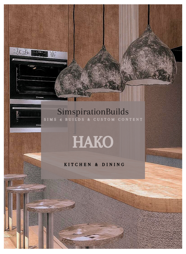 Alpha Hako Kitchen Dining by simsfinds - The Sims 4 Custom Content