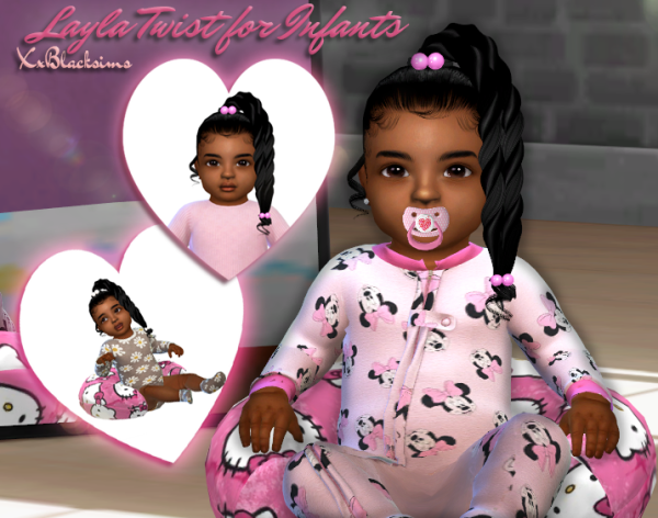 Alpha Layla Twist for Infants by simsfinds - The Sims 4 Custom Content
