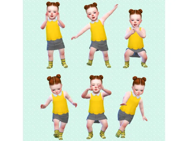 Maxis Match lnfant Pose 01 (CAS trait Calm) - The Sims 4 Custom Content