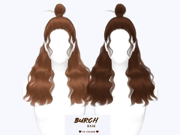 Alpha Burch Hair - The Sims 4 Custom Content