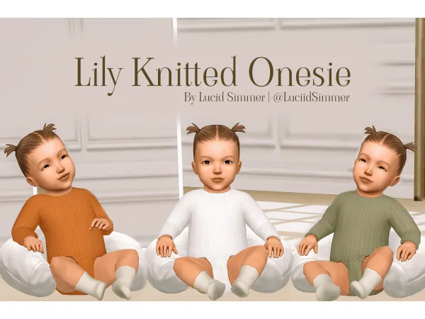 Maxis Match Lily Knitted Onesie by Lucid Simmer - The Sims 4 Custom Content