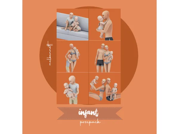 Mix Infant Posepack - The Sims 4 Custom Content
