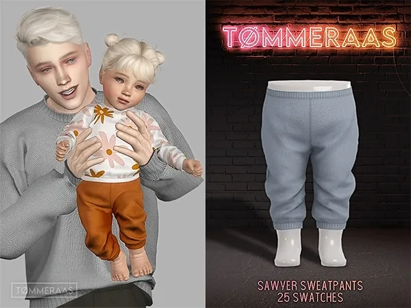 Alpha TØMMERAAS Sawyer Sweatpants (Infants) (45) - The Sims 4 Custom Content