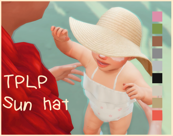 Maxis Match TPLP Sun Hat by simsfinds - The Sims 4 Custom Content