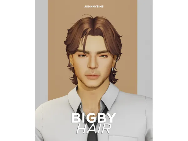 Maxis Match Bigby Hair by JohnnySims - The Sims 4 Custom Content