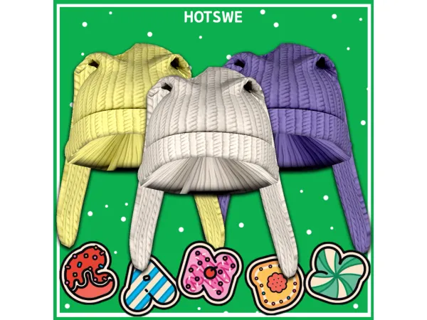 Alpha [HOTSWE] nct dream candy renjun rabbit beanie by HOTSWE - The Sims 4 Custom Content