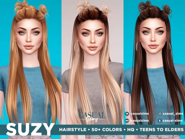 Alpha Suzy Hairstyle by casualsims - The Sims 4 Custom Content