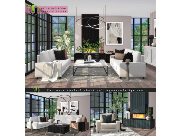 Alpha Hilo Living Room - The Sims 4 Custom Content