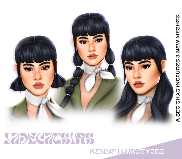 Maxis Match KENNY Hairstyles (Update) by simsfinds - The Sims 4 Custom Content