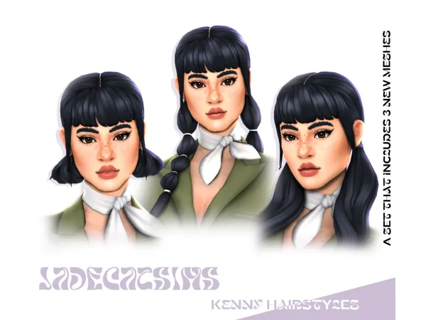 Maxis Match KENNY Hairstyles (Update) - The Sims 4 Custom Content