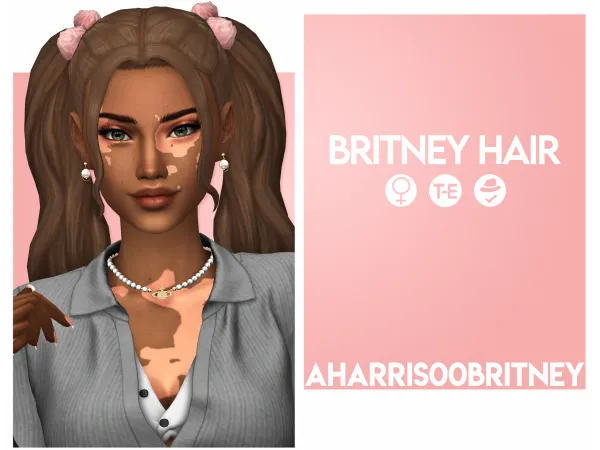 Maxis Match Britney Hair by aharris00britney - The Sims 4 Custom Content