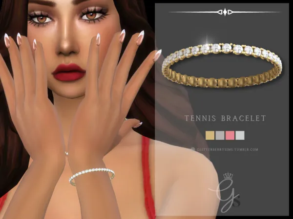 Alpha Tennis Bracelet by Glitterberry Sims - The Sims 4 Custom Content