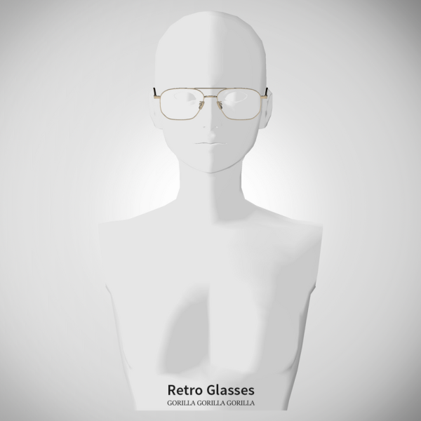 Alpha Retro Glasses by simsfinds - The Sims 4 Custom Content