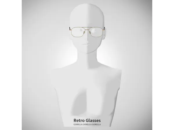 Alpha Retro Glasses by Gorilla Gorilla Gorilla - The Sims 4 Custom Content