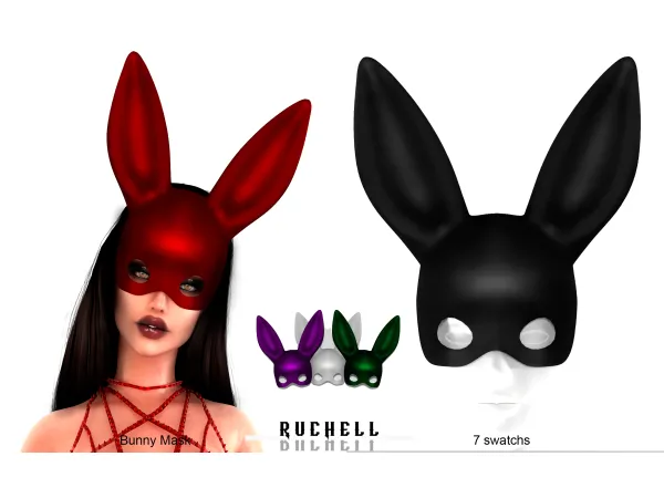 Alpha Bunny Mask - The Sims 4 Custom Content