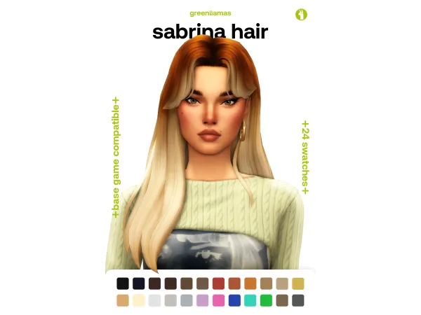 Maxis Match sabrina hair by greenllamas - The Sims 4 Custom Content