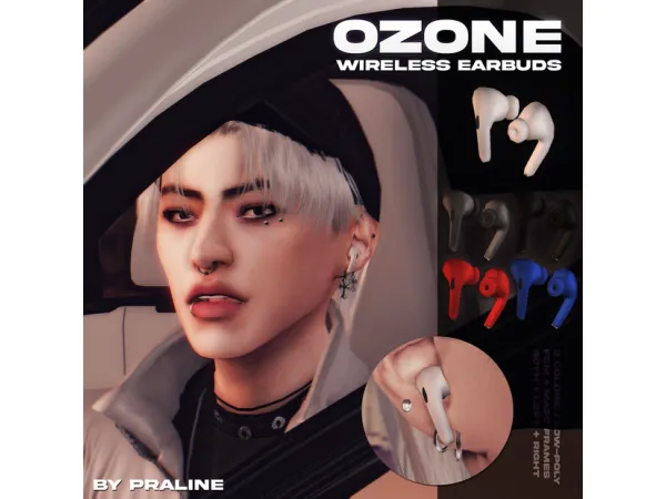 Alpha OZONE Wireless Earbuds by pralinesims - The Sims 4 Custom Content