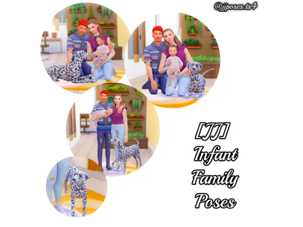 Mix [JJ] Infant Family Poses - The Sims 4 Custom Content