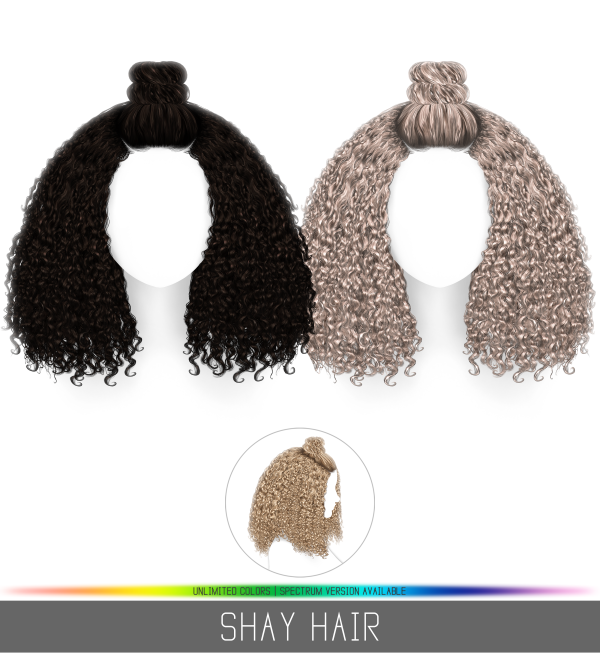Alpha SHAY HAIR by simsfinds - The Sims 4 Custom Content