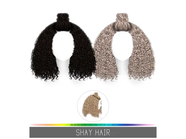 Alpha SHAY HAIR by Simpliciaty - The Sims 4 Custom Content