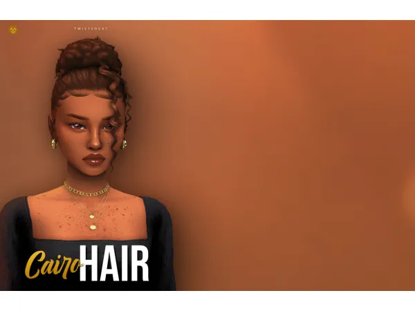 Maxis Match Cairo Hair(Download) by TwistedCat - The Sims 4 Custom Content