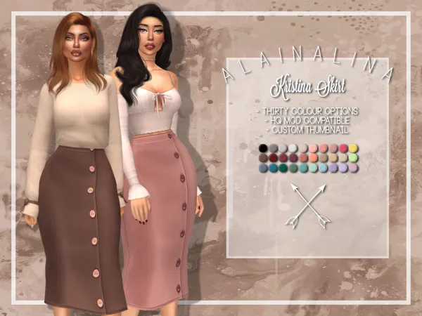 Maxis Match Kristina Skirt - The Sims 4 Custom Content