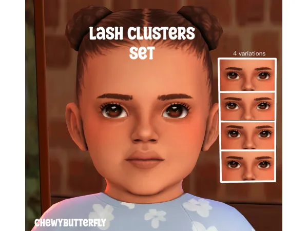 2D cluster lashes set by chewybutterfly