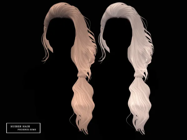 Alpha Huber Hair - The Sims 4 Custom Content