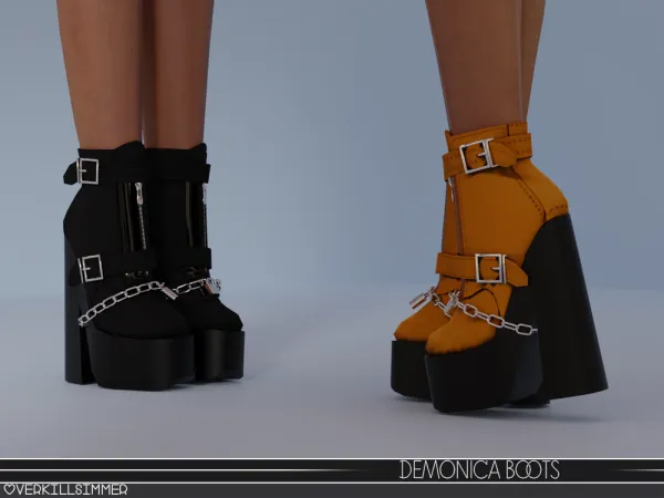Alpha Demonica boots - The Sims 4 Custom Content