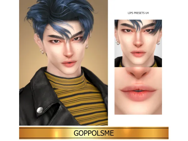 Alpha GPME GOLD LIPS PRESETS U4 by GoppolsMe - The Sims 4 Custom Content