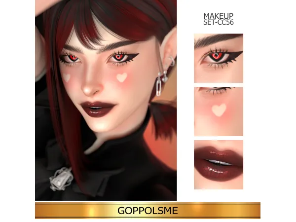 Alpha GPME GOLD MAKEUP SET CC56 by GoppolsMe - The Sims 4 Custom Content