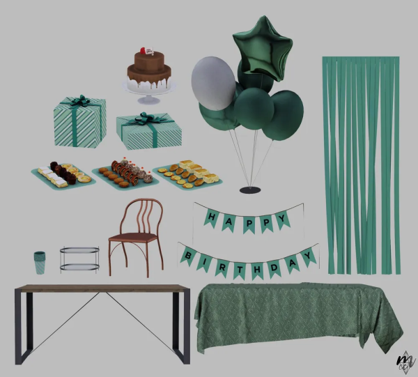 Syboulette Birthday Set by simsfinds - The Sims 3 Custom Content