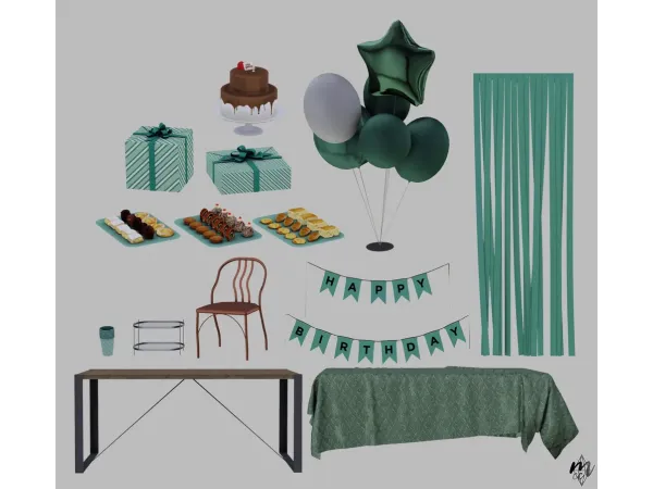Syboulette Birthday Set - The Sims 3 Custom Content