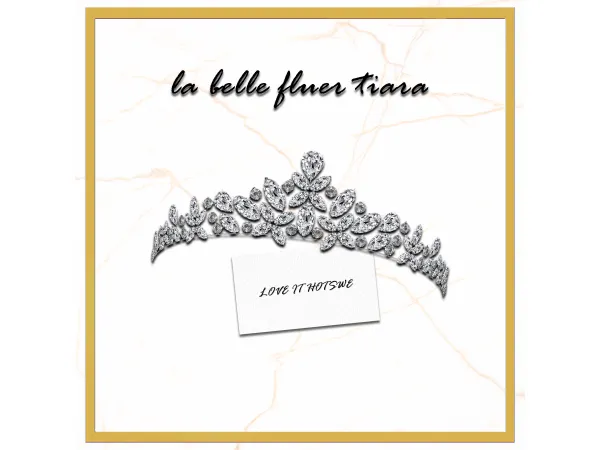 Alpha [HOTSWE] la belle fluer tiara by HOTSWE - The Sims 4 Custom Content