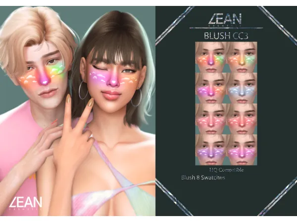 Mix LEAN BLUSH CC3 by LEANSIMS - The Sims 4 Custom Content