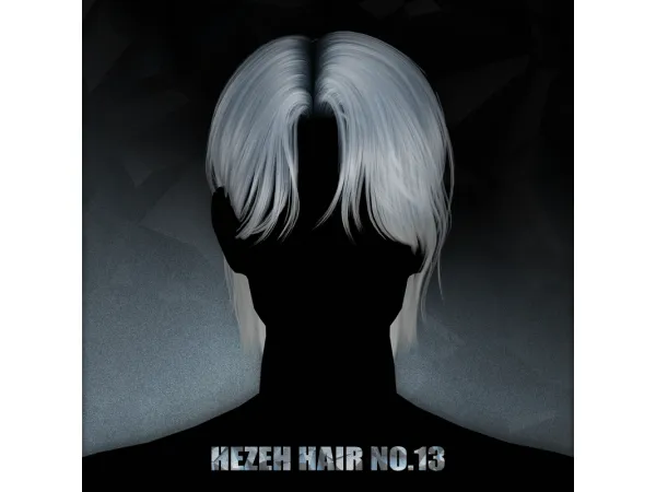 Alpha [Hezeh]Hair_No13 - The Sims 4 Custom Content